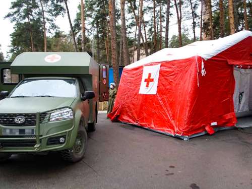 У ЗСУ відпрацьовують розгортання військових мобільних госпіталів із застосуванням «Богдан-2251»