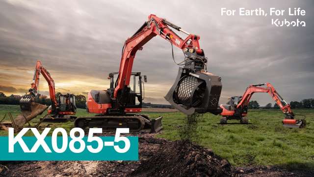 Kubota представила новий 8-тонний екскаватор